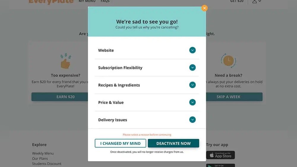 How to Cancel Everyplate Subscription