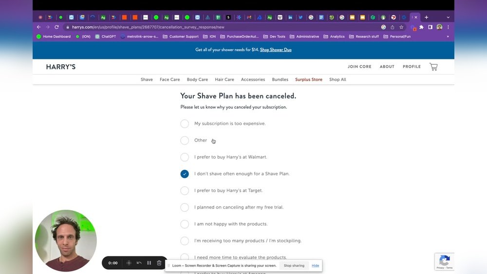 How to Cancel Harry'S Subscription