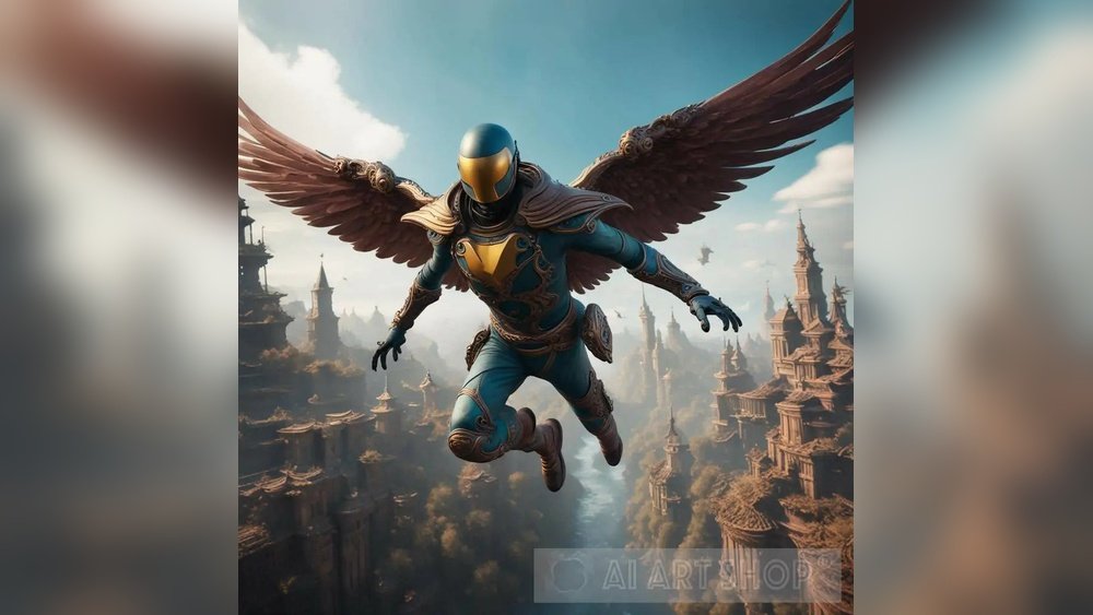 A Man Flying Ai Image