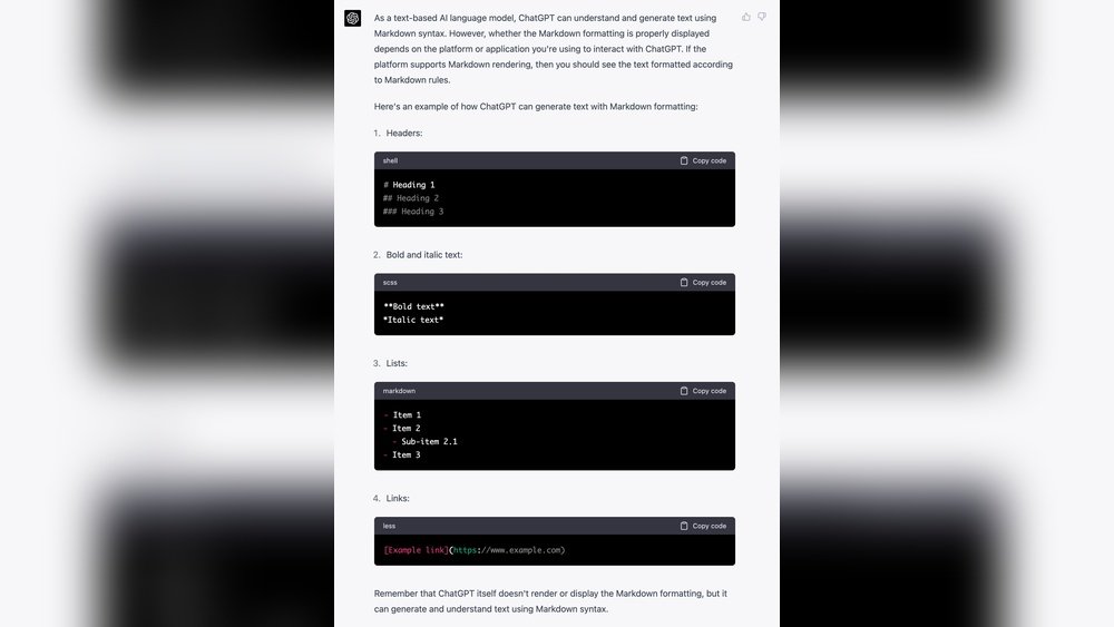 Does Ai Know That I am Using Markdown