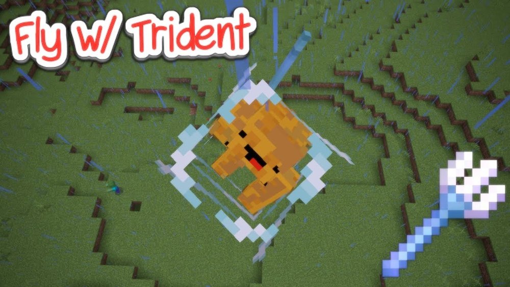 How To Fly With A Trident In Minecraft