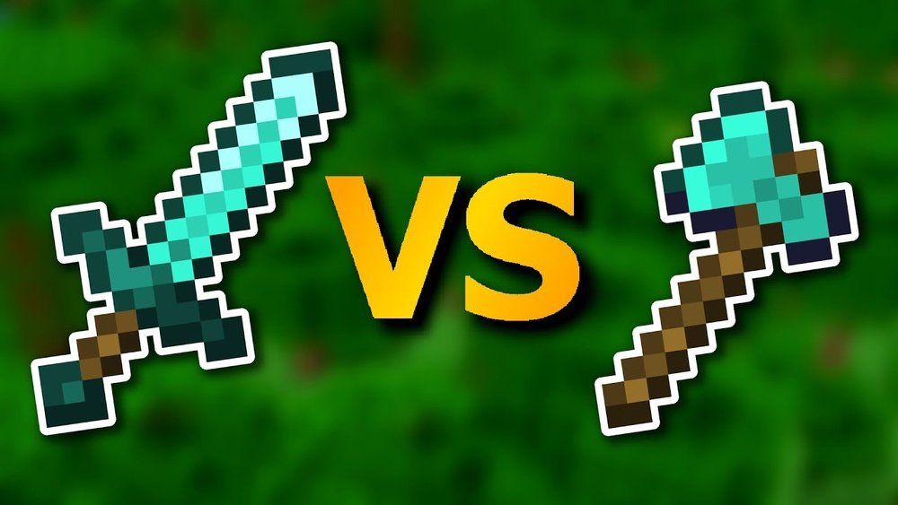Minecraft Axe Vs Sword