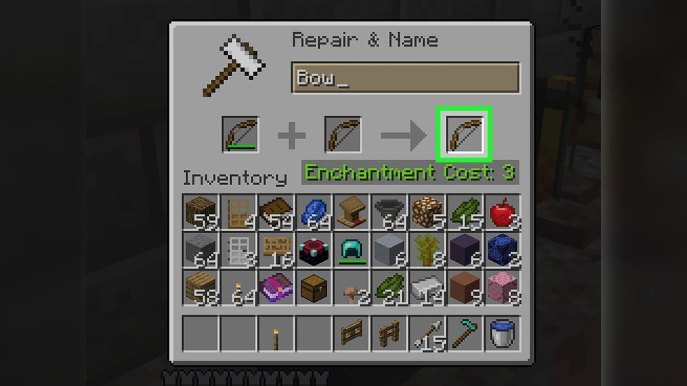 Minecraft How To Repair Bow