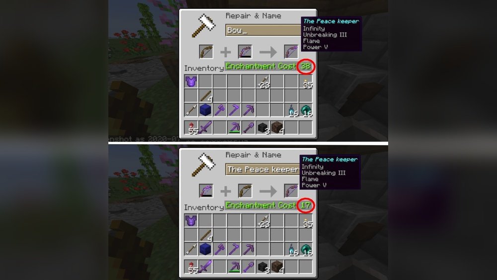 Minecraft Repair Enchanted Items