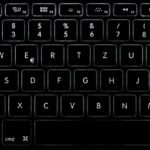 Close-up of a laptop keyboard used for account sign-in