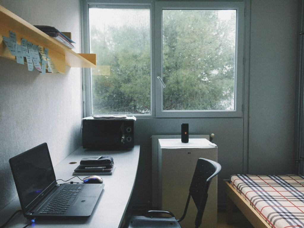 College student using a laptop, illustrating the Peacock student discount guide