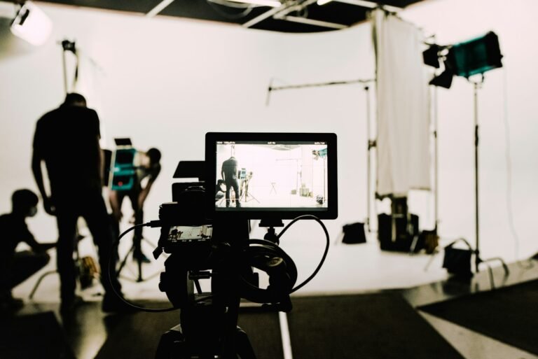 Video-production camera equipment, an illustrative photograph rather than the Celebrity Family Feud set