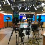 A television studio, an illustrative photograph that does not depict HSN premises or its hosts